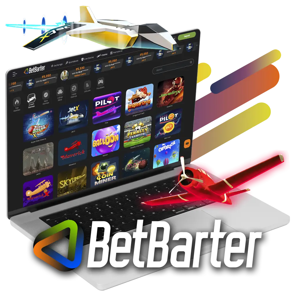 Experience the best BetBarter casino games with instant winnings.