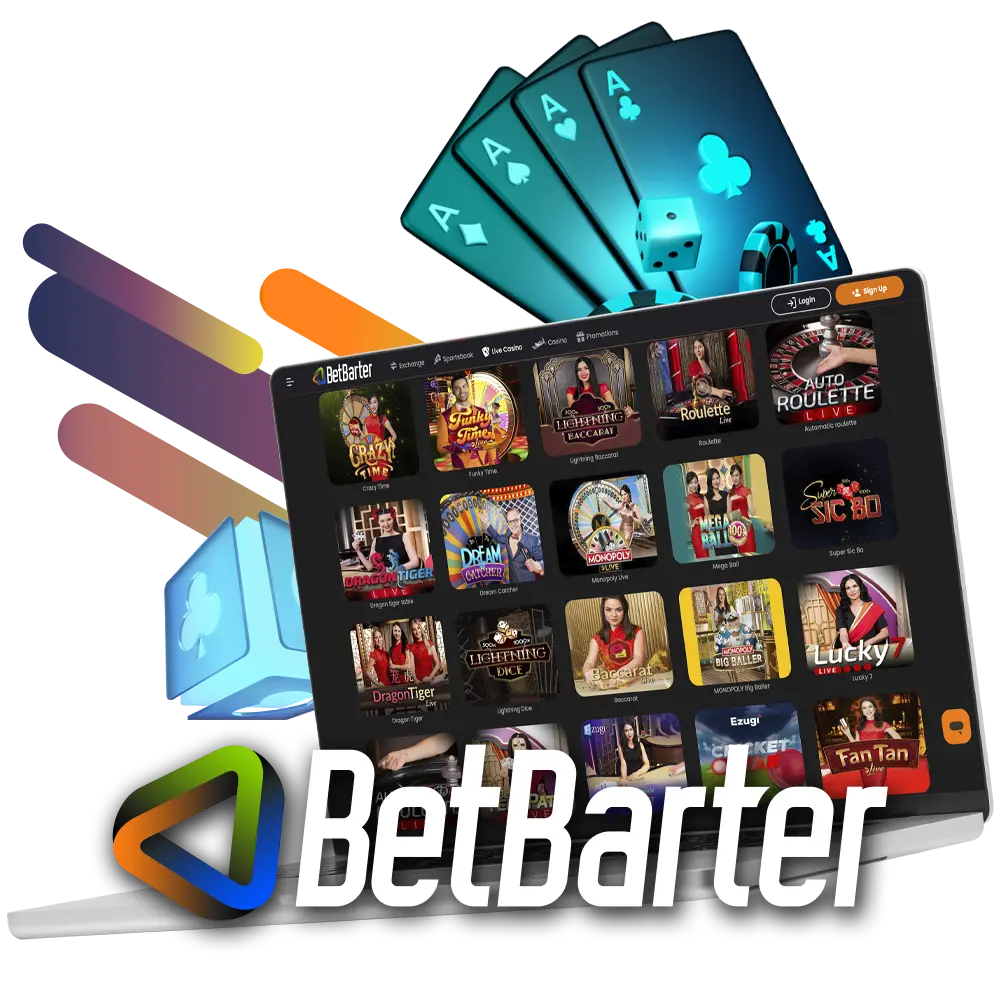 Experience live casino and card games at BetBarter.