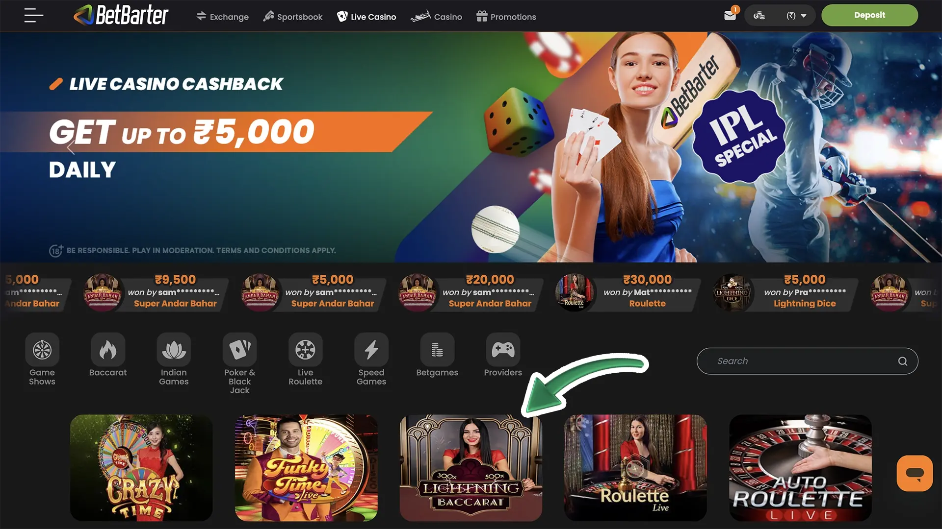 Choose the right game for you and start winning with BetBarter Casino.